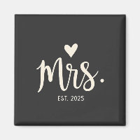 Mrs Est. 2025 Husband Bride Engagement Wedding