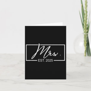 Mrs. Est. 2025 Just Married Wedding Wife Mr &amp;  Card