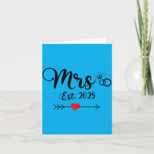 Mrs Est 2025 Wedding Marriage Card