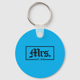 Mrs Est 2026 Wife Husband Married Couple Wedding Key Ring