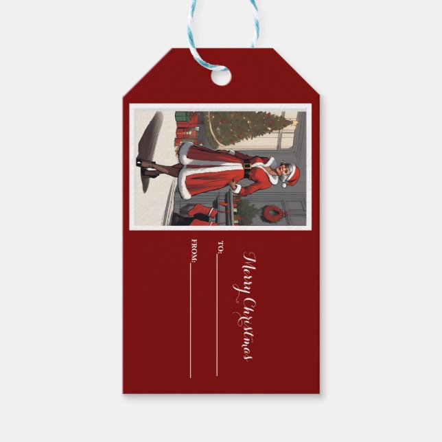 Mrs. Fancy Santa Gift Tags (Front)