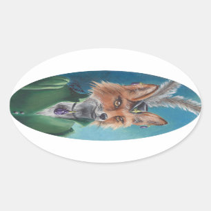 Mrs. Fox Sticker Fox in Clothes Victorian Fox