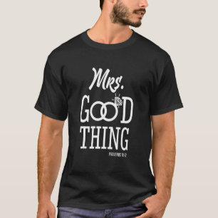Mrs Good Thing Christian Matching Couple His & Her T-Shirt