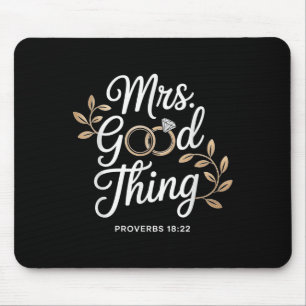Mrs Good Thing Christian Proverbs Christian Couple Mouse Pad