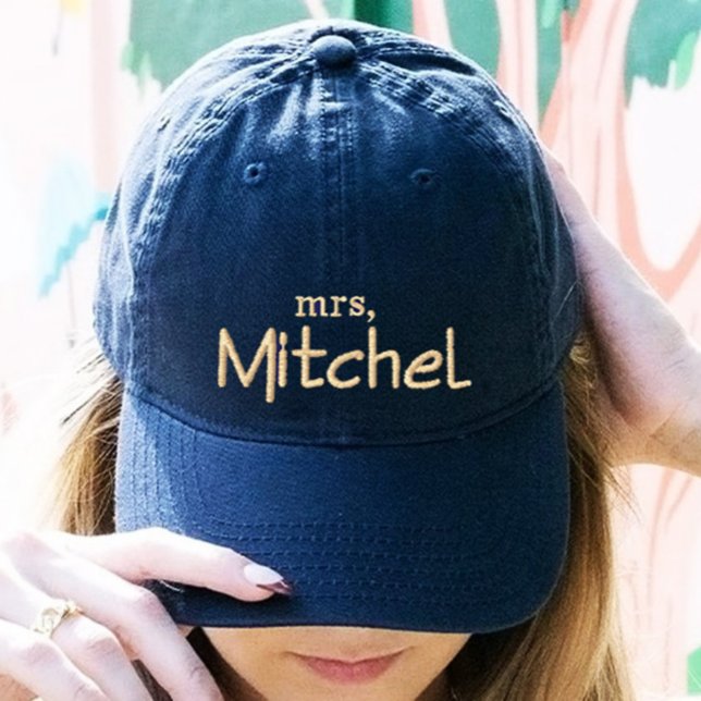 Mrs Hat, Newlywed Bride Hat, Wifey Hat, Bride Gift Embroidered Hat (Creator Uploaded)