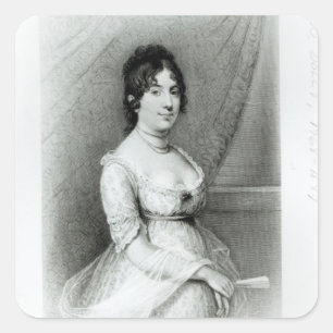 Mrs James Madison, Dolley Payne , c.1804-55 Square Sticker