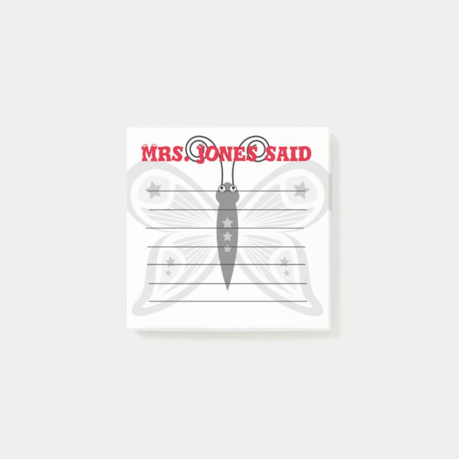 Mrs Jones Said Post-It Notes (Front)