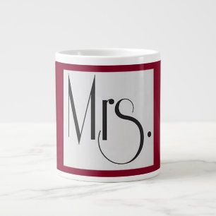 Mrs. Jumbo Mug, Burgandy Large Coffee Mug