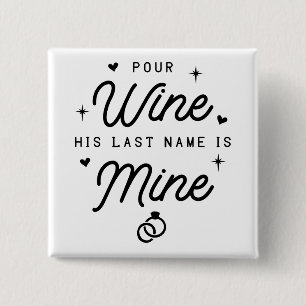 MRS Just Married Wedding Announcement Bride Cute 15 Cm Square Badge