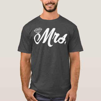 Mrs Just Married Wife Bride Engagement Honeymoon  T-Shirt