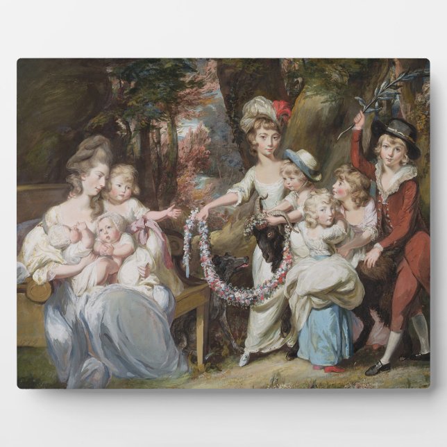 Mrs Justinian Casamajor and Eight of her Children, Plaque (Front)