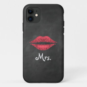 Mrs. Lips on Chalkboard iPhone 5 Case-Mate ID 11 Case