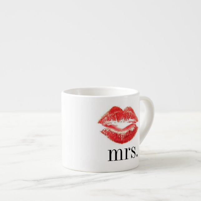 Mrs. Lipstick Lips : Espresso Mug (Front Right)
