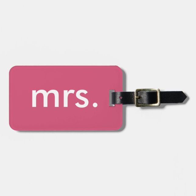 mrs. Luggage Tag (Front Horizontal)