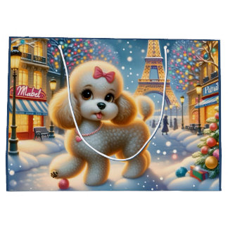 Mrs Mabel In Paris Holiday  Large Gift Bag