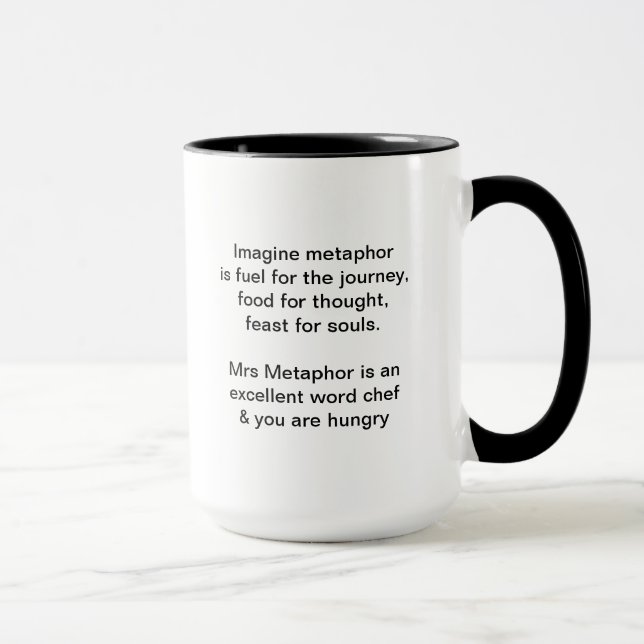 Mrs Metaphor Signature Mug (Right)