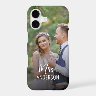 Mrs. Monogram Wedding Couple Photo Gift for Bride