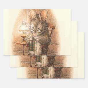 “Mrs Mouse Knitting” by Beatrix Potter Wrapping Paper Sheet