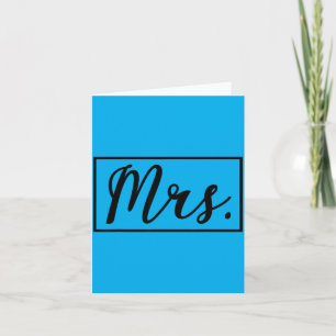 Mrs Mr And Mrs Matching Wife Husband Wedding Card