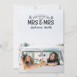 Mrs & Mrs Christmas wedding announcement
