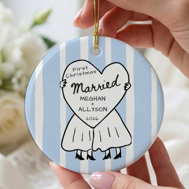 Mrs & Mrs First Christmas Married Ornament (Creator Uploaded)