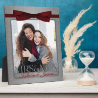 Mrs & Mrs Lesbian Gay Wedding Photo Frame Silver