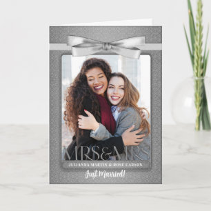 Mrs & Mrs Lesbian Gay Wedding Reception Invitation