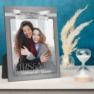 Mrs & Mrs Lesbian Gay Wedding Silver Photo Frame