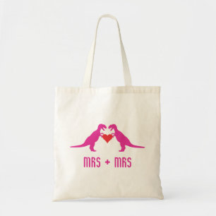 Mrs+Mrs - Love is Love Dinosaurs Tote Bag