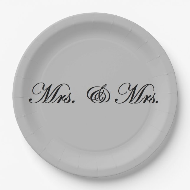 Mrs. & Mrs.  Paper Plate (Front)