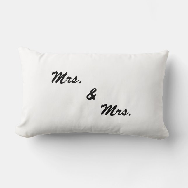 "Mrs. & Mrs." Pillow (Front)