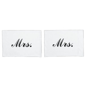"Mrs. & Mrs." Pillowcases