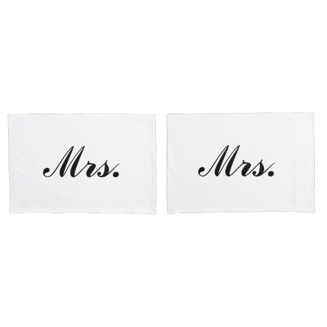 "Mrs. & Mrs." Pillowcases (Front-Set)