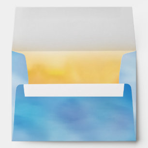 Mrs. & Mrs. Sandy Toes Envelope blue & yellow