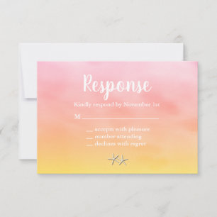 Mrs. & Mrs. Sandy Toes RSVP sunset Card