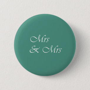 Mrs & Mrs Typography 6 Cm Round Badge