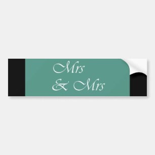 Mrs & Mrs Typography Bumper Sticker