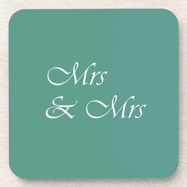 Mrs & Mrs Typography Coaster (Front)