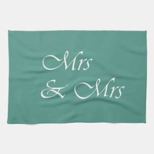 Mrs & Mrs Typography Tea Towel