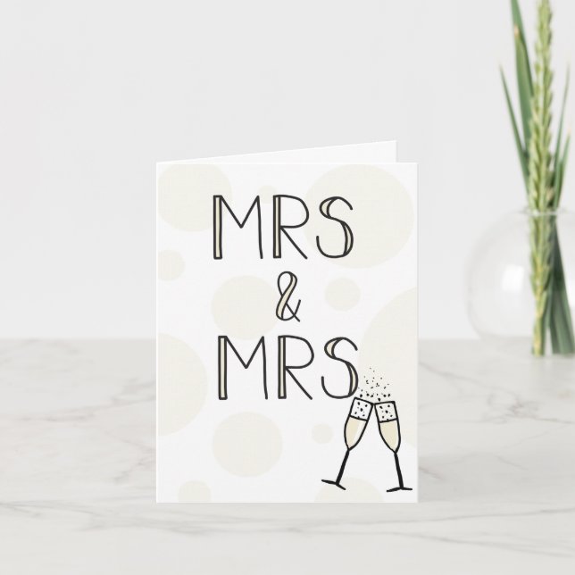 Mrs & Mrs Wedding Card (Front)
