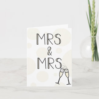 Mrs & Mrs Wedding Card