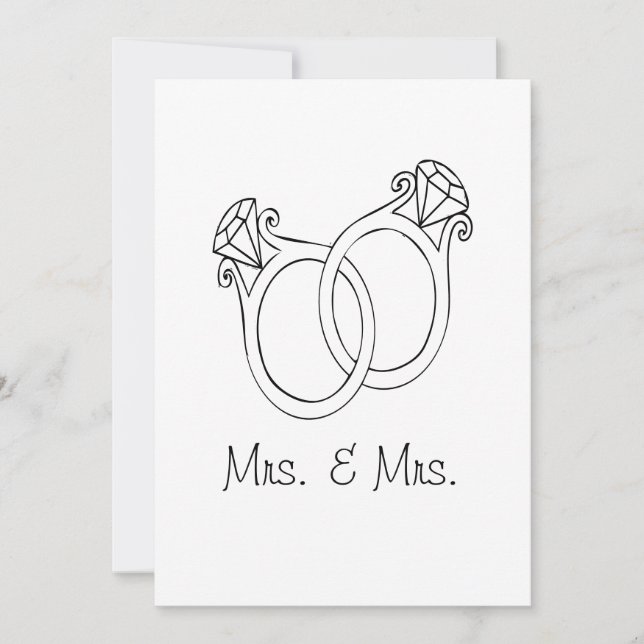 Mrs. & Mrs. Wedding Card (Front)