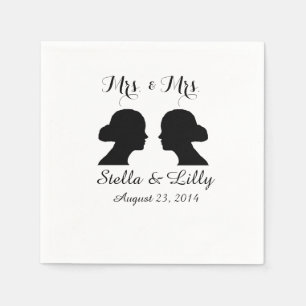 Mrs. & Mrs. Wedding Napkins