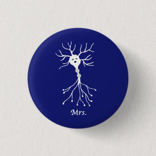 Mrs. Neuron 3 Cm Round Badge