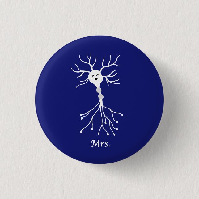 Mrs. Neuron 3 Cm Round Badge (Front)