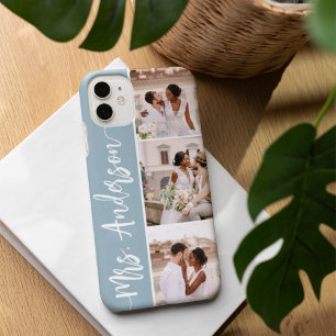 Mrs. New Name Wedding Couples Photo Collage iPhone 16 Case
