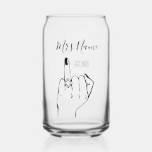 Mrs Newly Wed Personalised Engagement Ring Finger 