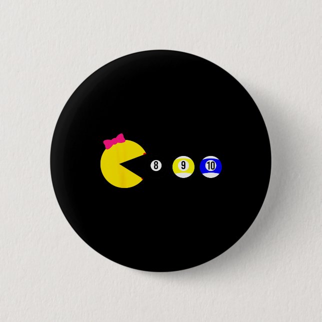 Mrs Nom Nom Billiards  6 Cm Round Badge (Front)