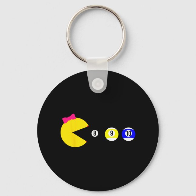 Mrs Nom Nom Billiards  Key Ring (Front)