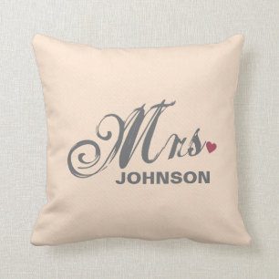 Mrs. Personalised American MoJo Pillow